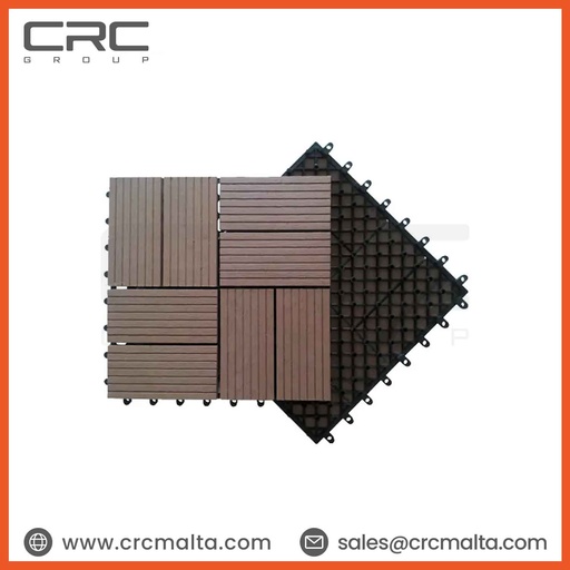 WPC Diy Decking Tile Chocolate